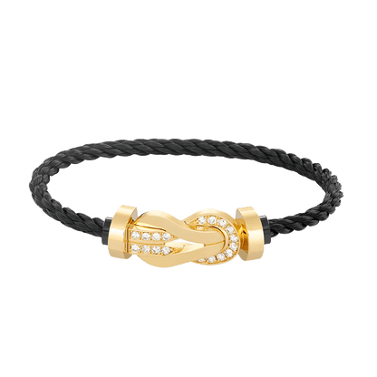[Baslove]CHANCE GROSSES 8-FACH-SCHNALLE-HALBDIAMANT-ARMBAND GOLD