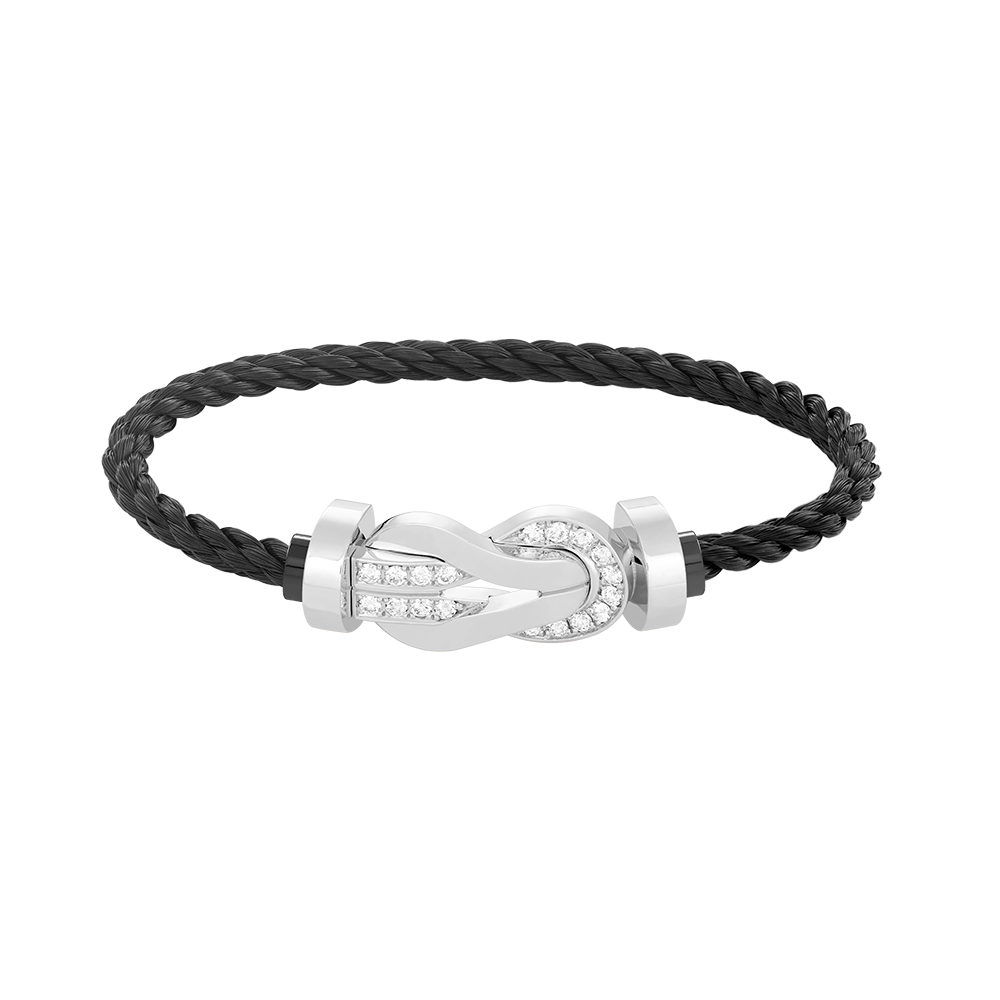 [Baslove]CHANCE GROSSES 8-FACH-SCHNALLE-HALBDIAMANT-ARMBAND SILBER