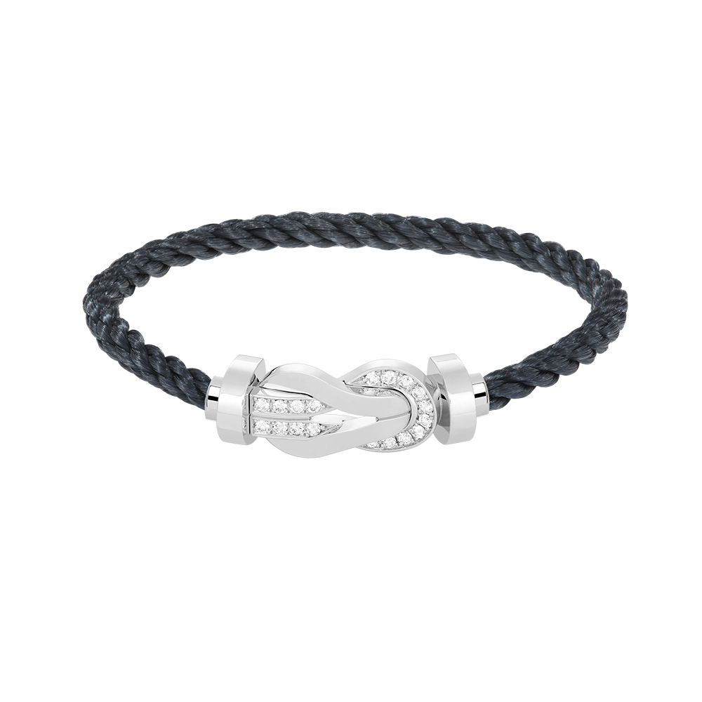 [Baslove]CHANCE GROSSES 8-FACH-SCHNALLE-HALBDIAMANT-ARMBAND SILBER