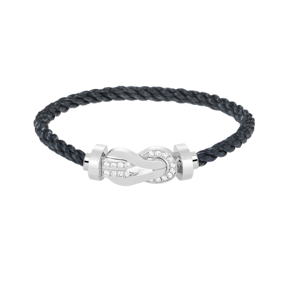 [Baslove]CHANCE GROSSES 8-FACH-SCHNALLE-HALBDIAMANT-ARMBAND SILBER