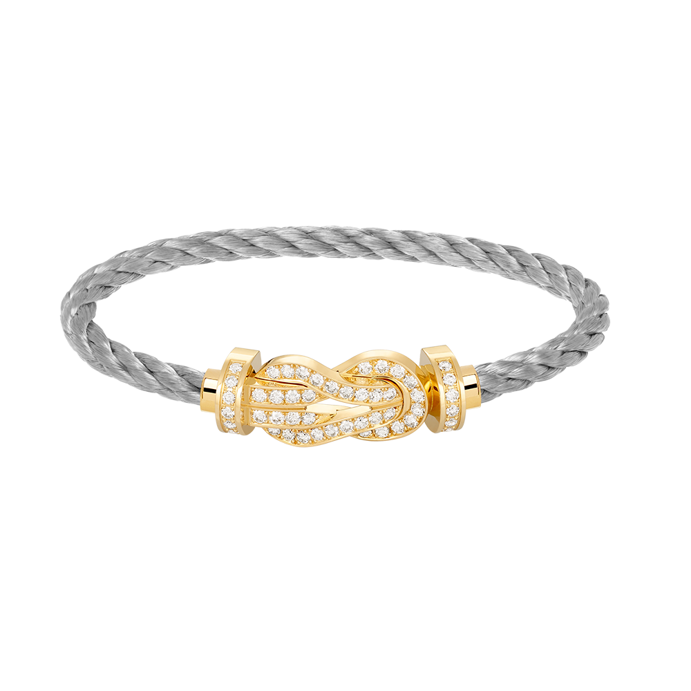 [Baslove]CHANCE GROSSES 8-FACH-ARMBAND MIT VOLLDIAMEN UND SCHNALLE GOLD