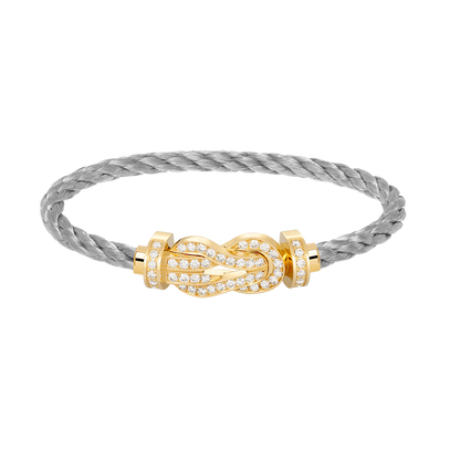 [Baslove]CHANCE GROSSES 8-FACH-ARMBAND MIT VOLLDIAMEN UND SCHNALLE GOLD
