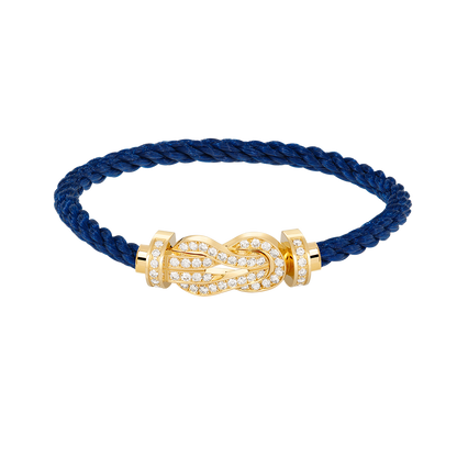 [Baslove]CHANCE GROSSES 8-FACH-ARMBAND MIT VOLLDIAMEN UND SCHNALLE GOLD
