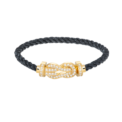[Baslove]CHANCE GROSSES 8-FACH-ARMBAND MIT VOLLDIAMEN UND SCHNALLE GOLD