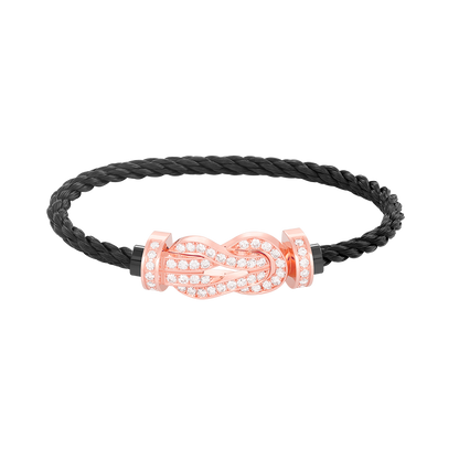 [Baslove]CHANCE GROSSES 8-FACH-ARMBAND MIT VOLLEN DIAMANTEN IN ROSÉGOLD