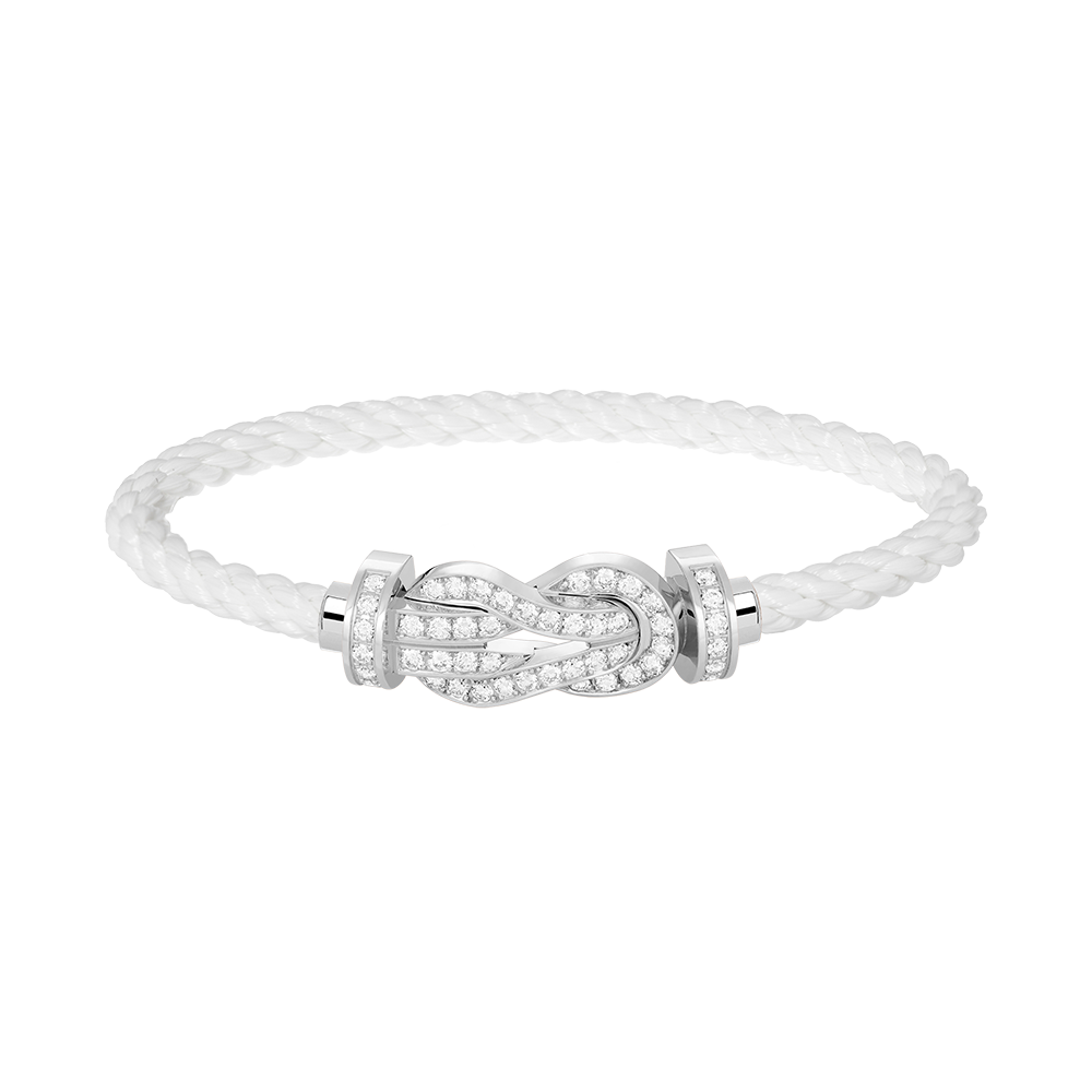 [Baslove]CHANCE GROSSES 8-FACH-ARMBAND MIT VOLLEN DIAMANTEN, SILBER