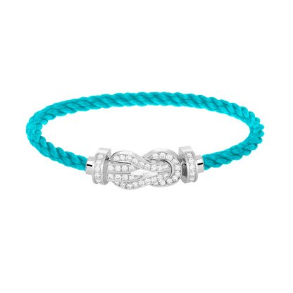 [Baslove]CHANCE GROSSES 8-FACH-ARMBAND MIT VOLLEN DIAMANTEN, SILBER