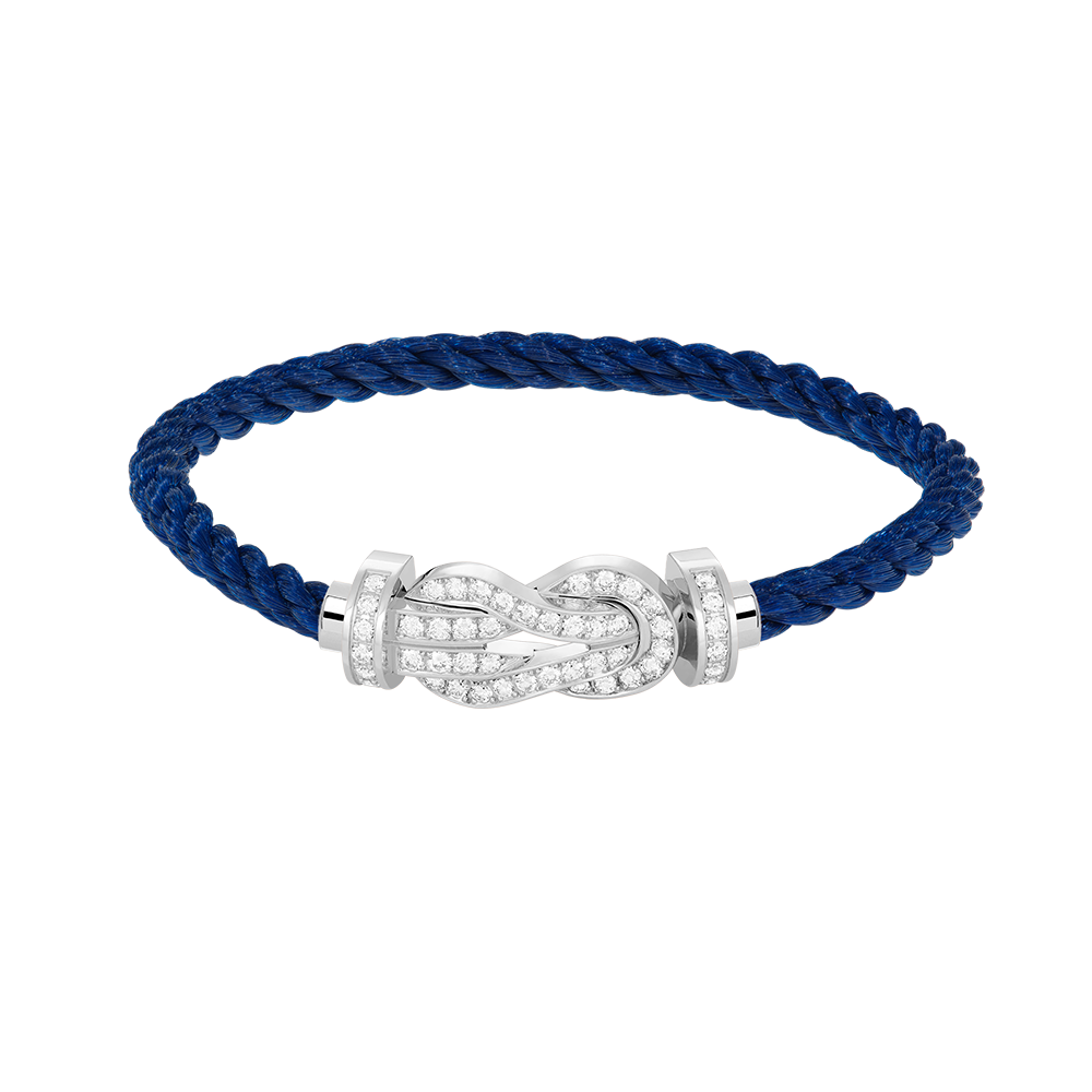 [Baslove]CHANCE GROSSES 8-FACH-ARMBAND MIT VOLLEN DIAMANTEN, SILBER