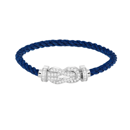 [Baslove]CHANCE GROSSES 8-FACH-ARMBAND MIT VOLLEN DIAMANTEN, SILBER