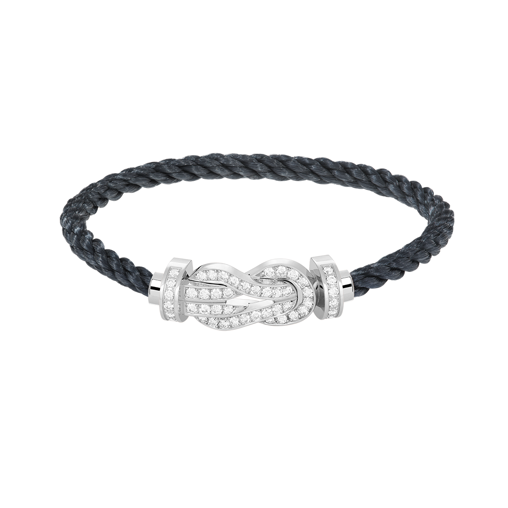 [Baslove]CHANCE GROSSES 8-FACH-ARMBAND MIT VOLLEN DIAMANTEN, SILBER