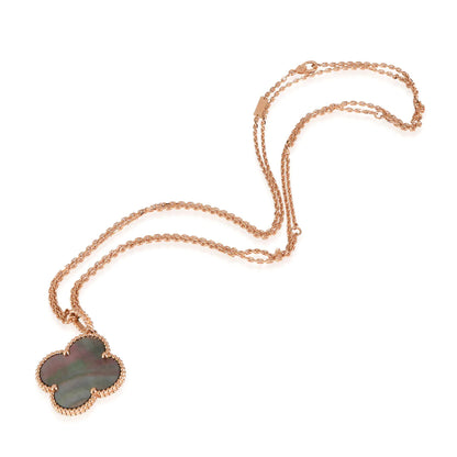 [Violet JW]CLOVER 25MM GOLD DARK MOP BIG CLOVER NECKLACE
