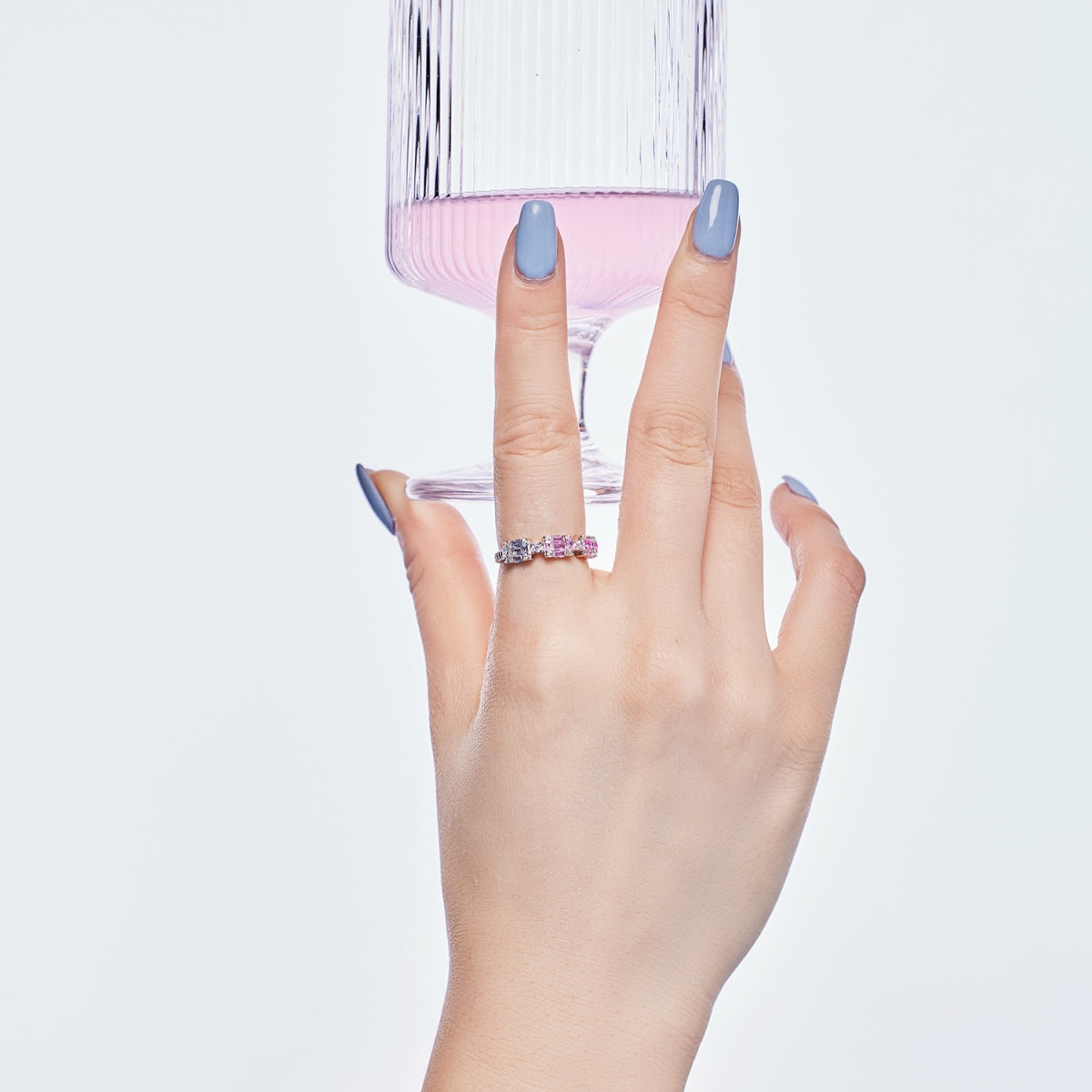 [Violet JW]Unique Colorful Emerald Cut Party Ring