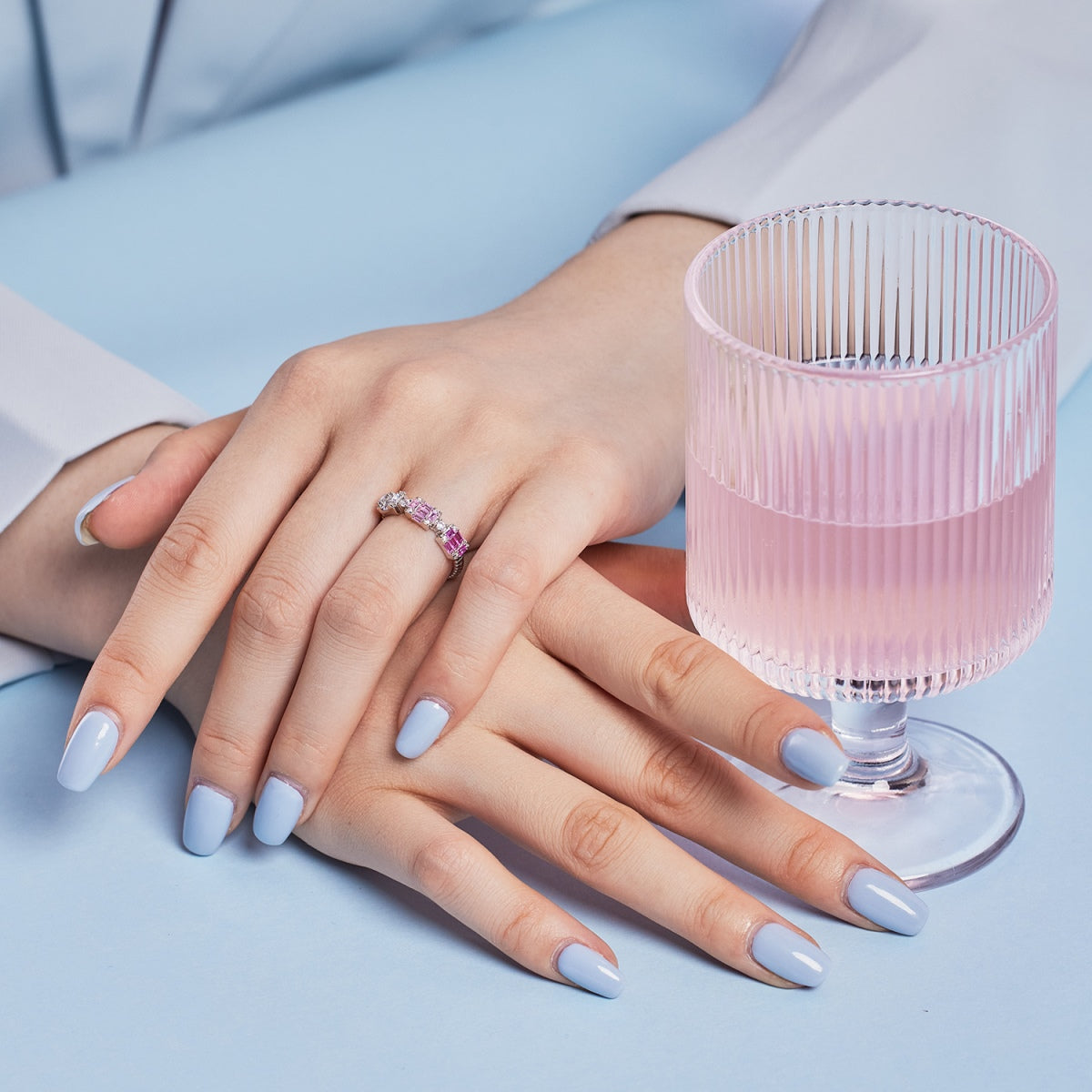 [Violet JW]Unique Colorful Emerald Cut Party Ring