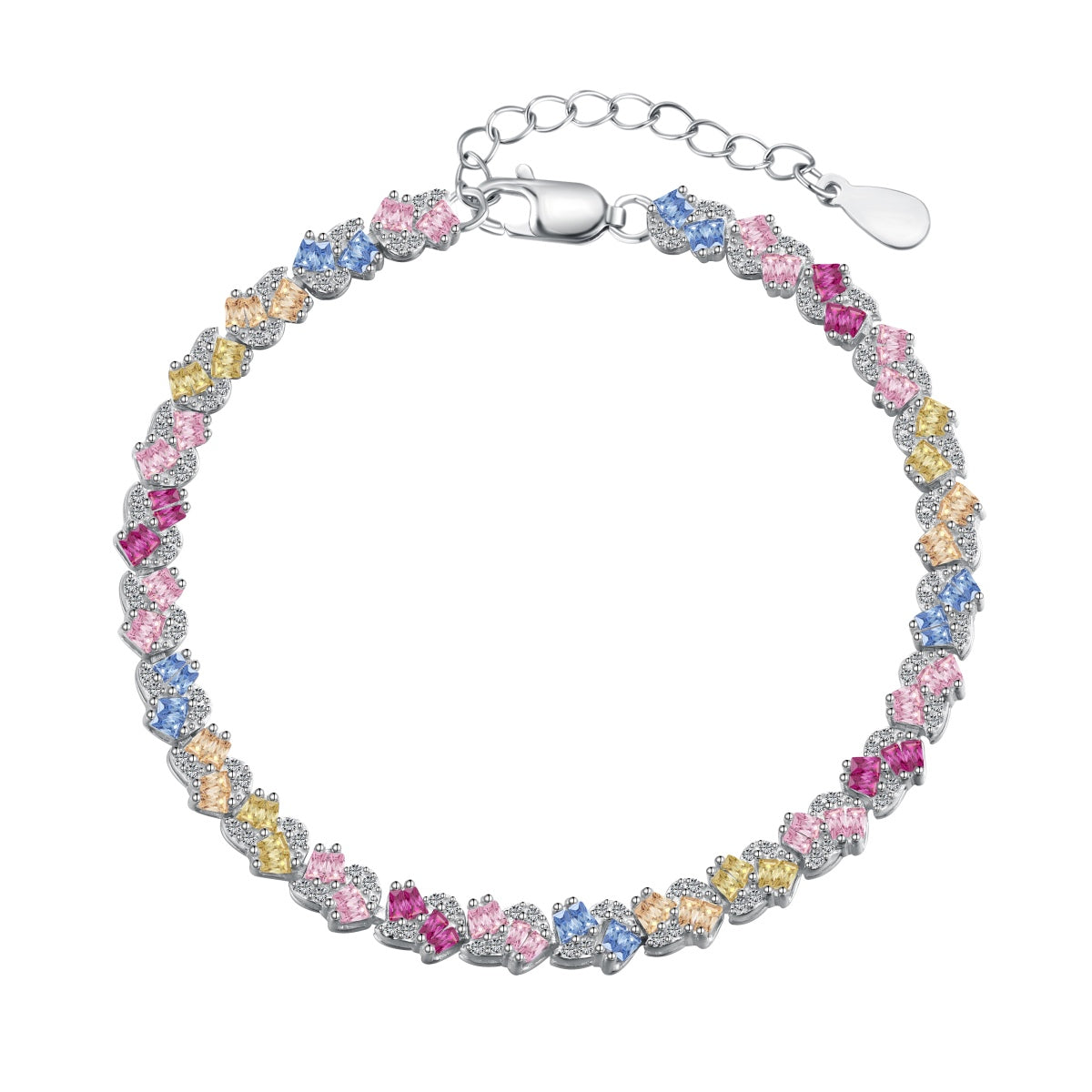 [Violet JW]Ornate Colorful Flower Shape Party Bracelet