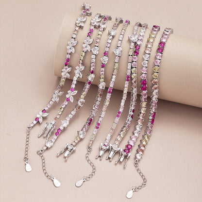 [Violet JW]Ornate Colorful Butterfly Shape Round Cut Daily Bracelet