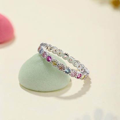 [Violet JW]Exquisite Colorful Round Cut Party Ring