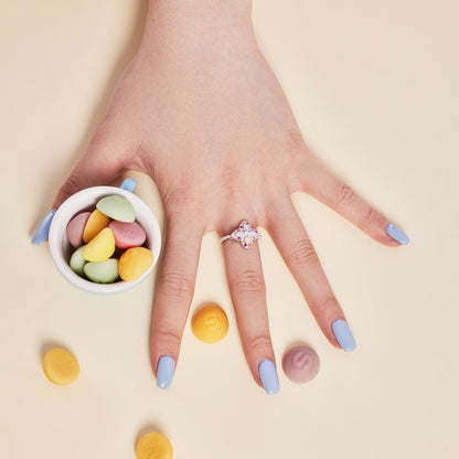 [Violet JW]Luxurious Colorful Flower Shape Banquet Ring