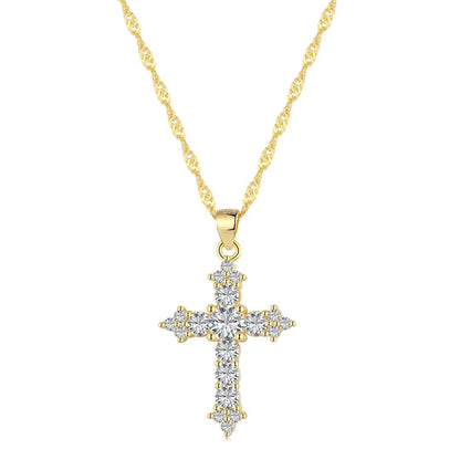 [Violet JW]Delicate Cross Shape Necklace