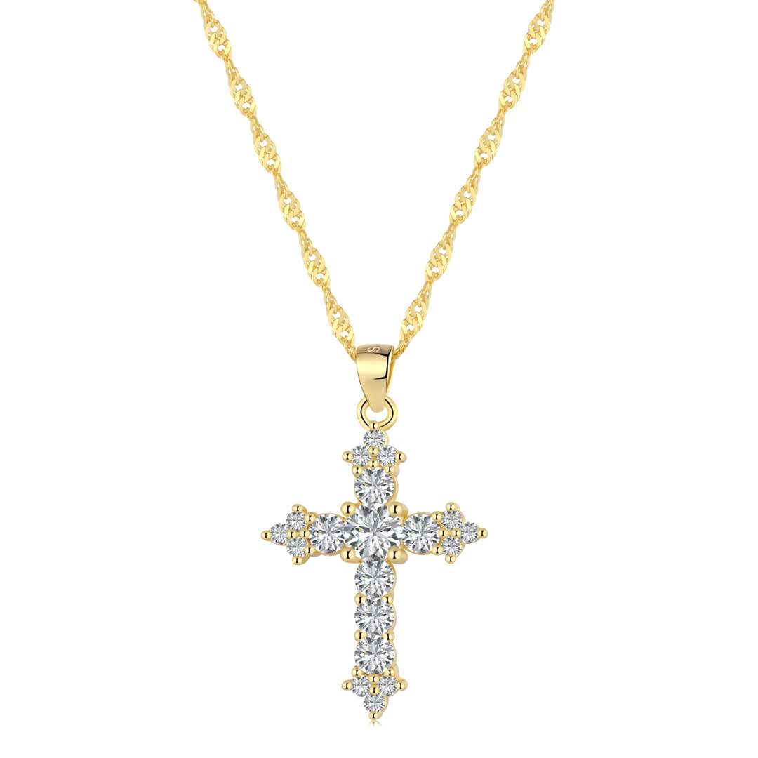 [Violet JW]Delicate Cross Shape Necklace
