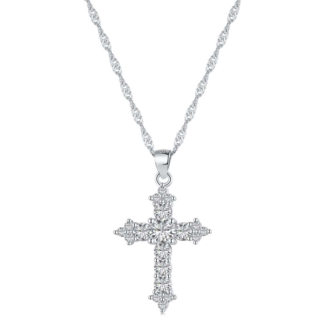 [Violet JW]Delicate Cross Shape Necklace
