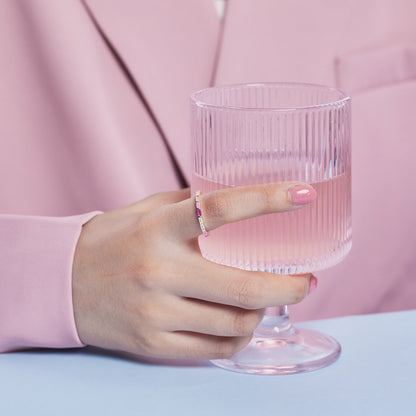 [Baslove]Exquisiter mehrfarbiger Smaragdschliff-Tagesring