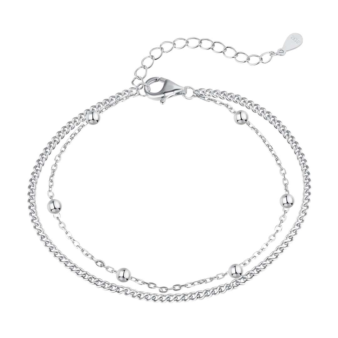 [Violet JW]Delicate Bead Double Layer Bracelet