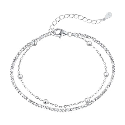 [Violet JW]Delicate Bead Double Layer Bracelet