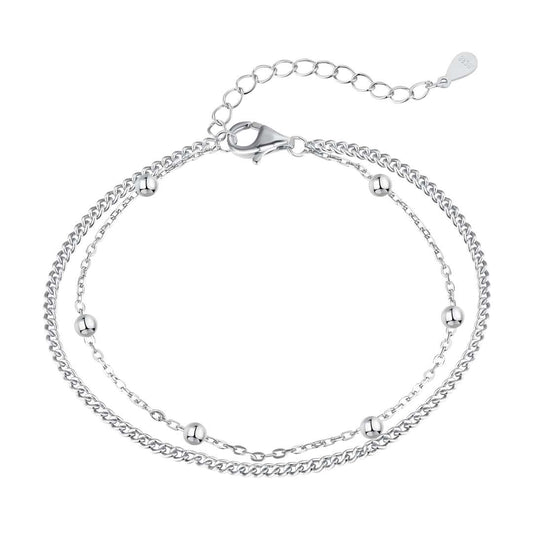 [Violet JW]Delicate Bead Double Layer Bracelet
