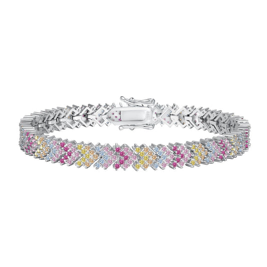 [Violet JW]Ornate Sparkling Round Cut Party Bracelet