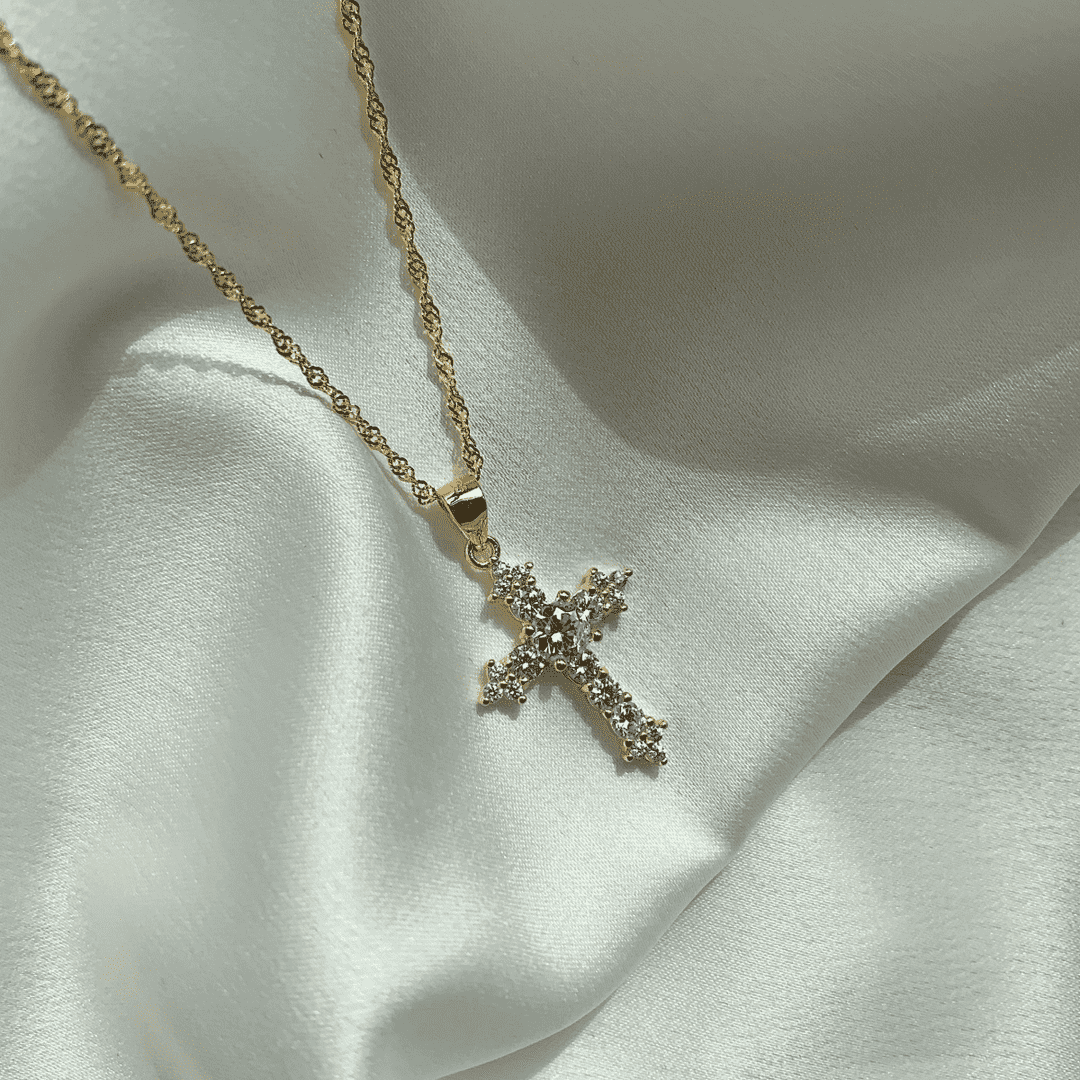 [Violet JW]Delicate Cross Shape Necklace