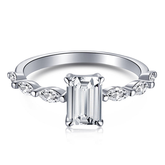 [Violet JW]1.0 Carat Dainty Resplendent Radiant Cut Daily Ring