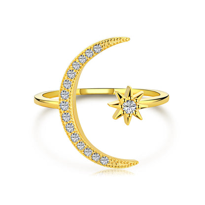 [Baslove]Ewigkeitsring mit Mond und Stern