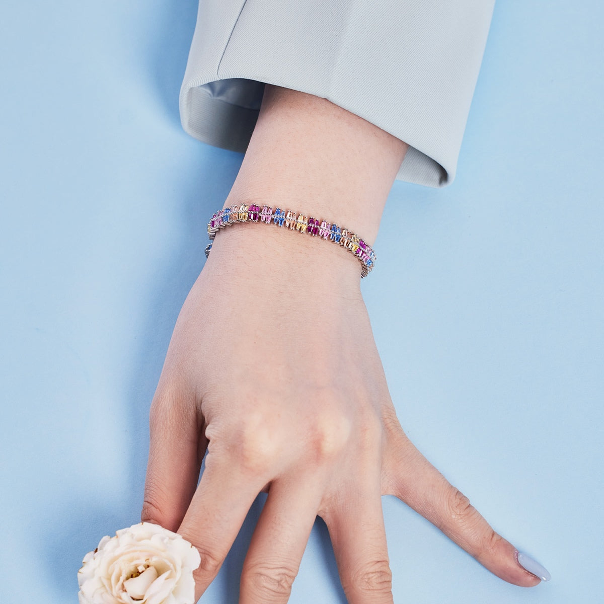 [Violet JW]Sparkling Exquisite Multi Cut Party Bracelet