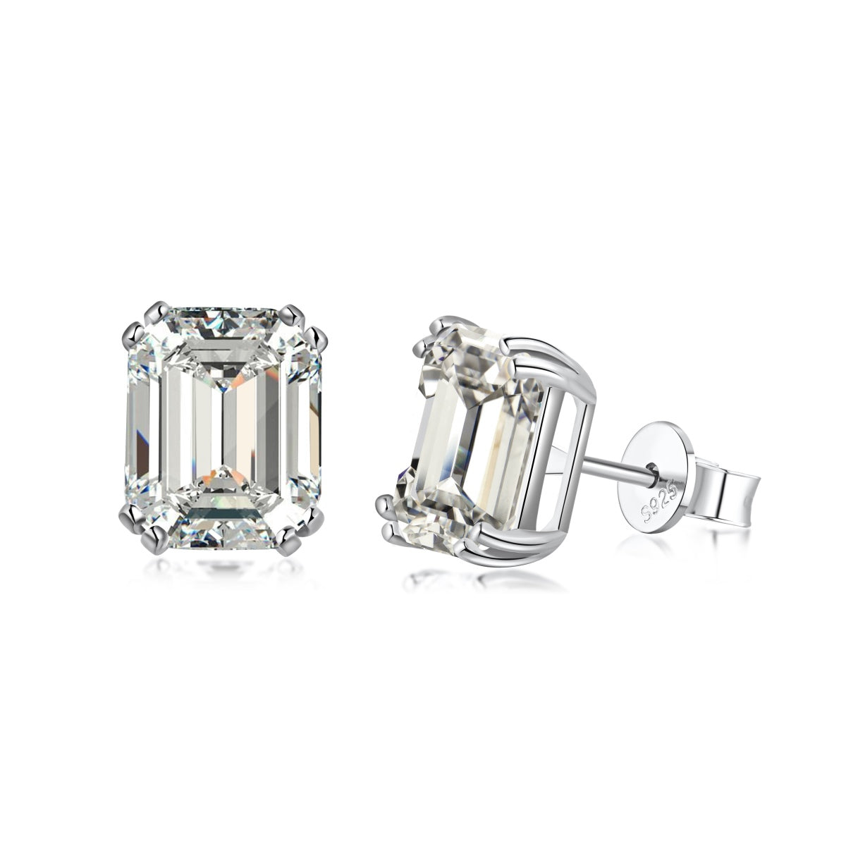 [Violet JW]Dazzling Square Shape Earrings