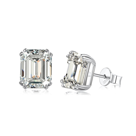 [Violet JW]Dazzling Square Shape Earrings