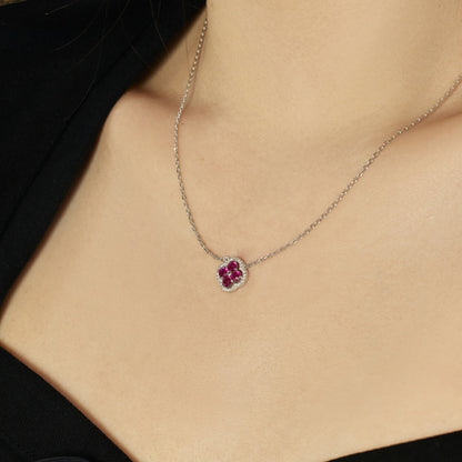 [Violet JW]Exquisite Necklace With Four-Leaf Clover Flower Design
