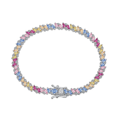 [Violet JW]Ornate Sparkling Multi Cut Party Bracelet