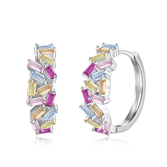 [Violet JW]Dazzling Colorful Emerald Cut Daily Earrings