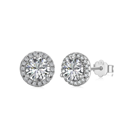 [Violet JW]Classic Princess Round Shape Earrings