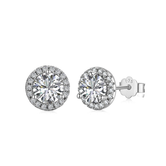 [Violet JW]Classic Princess Round Shape Earrings