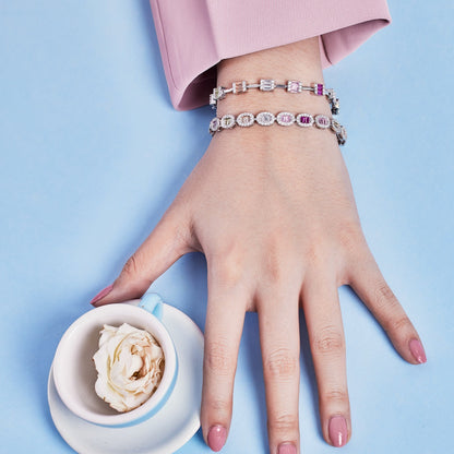 [Violet JW]Exquisite Ornate Emerald Cut Daily Bracelet