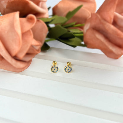 [Violet JW]Devil's Eye Ear Bone Nail Earrings