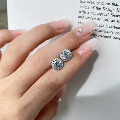 [Violet JW]Classic Princess Round Shape Earrings