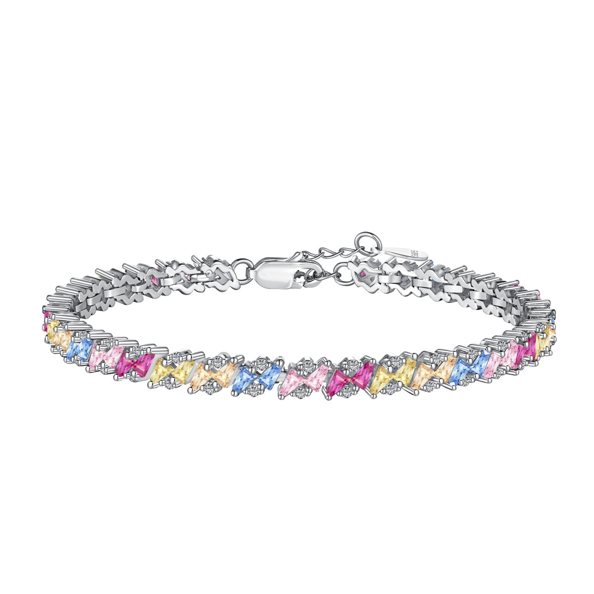 [Violet JW]Ornate Sparkling Multi Cut Party Bracelet