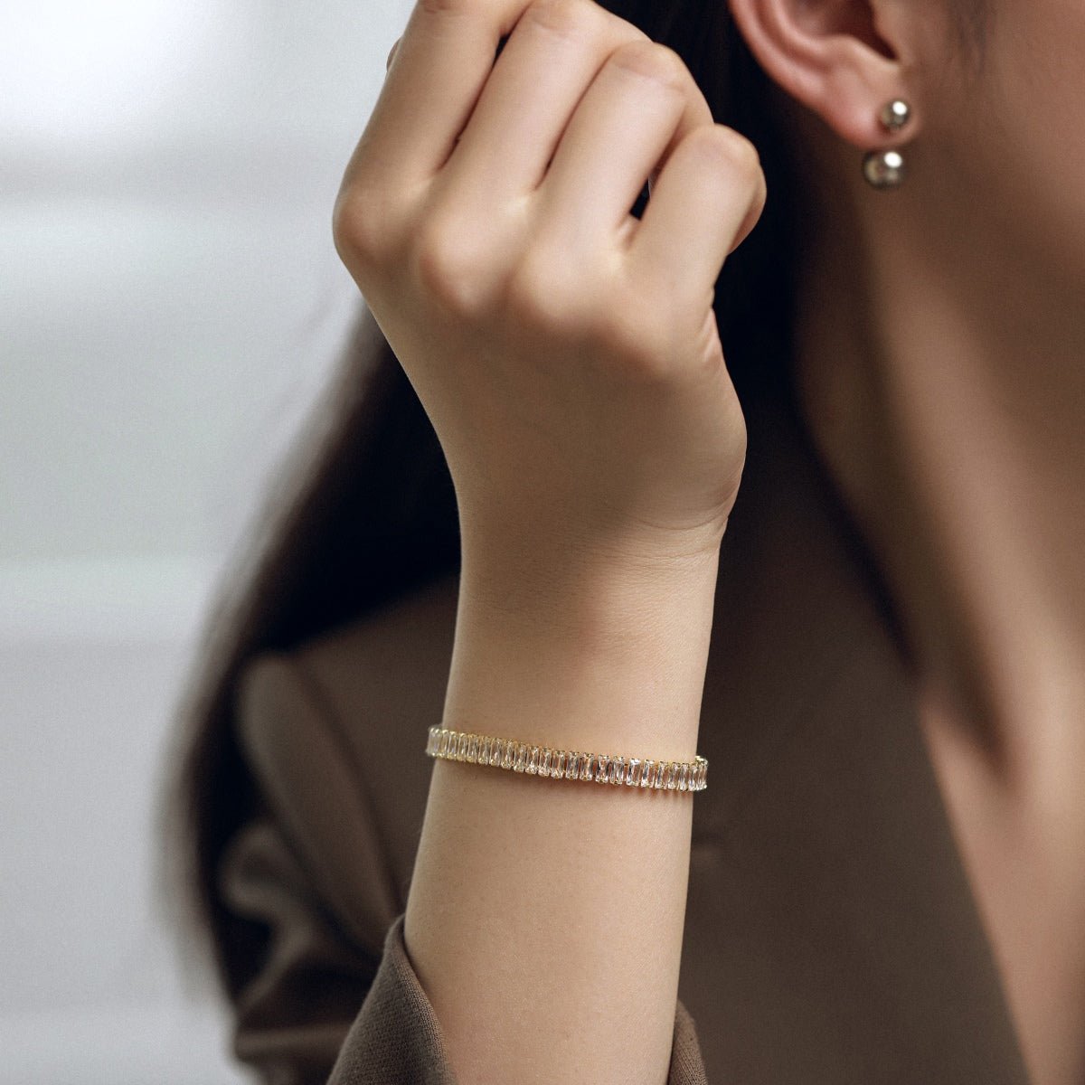 [Violet JW]Exquisite Emerald Cut Daily Bracelet