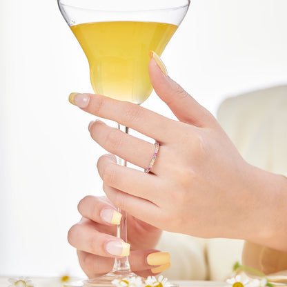 [Baslove]エレガントで鮮やかなラウンドカットのデイリーリング