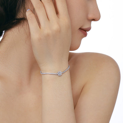 [Baslove]Luxuriöses schillerndes Bankettarmband in quadratischer Form