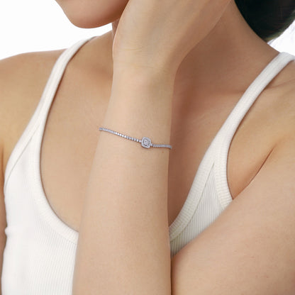 [Baslove]Luxuriöses schillerndes Bankettarmband in quadratischer Form