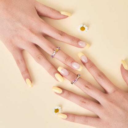 [Baslove]輝く多色マルチカットデイリーリング