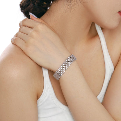 [Baslove]Verziertes, elegantes Party-Armband mit rundem Schliff